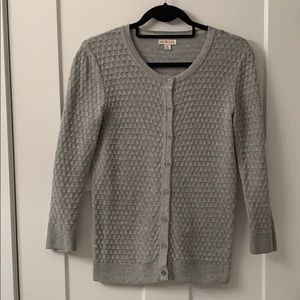 Merona Textured Gray Button Up Cardigan